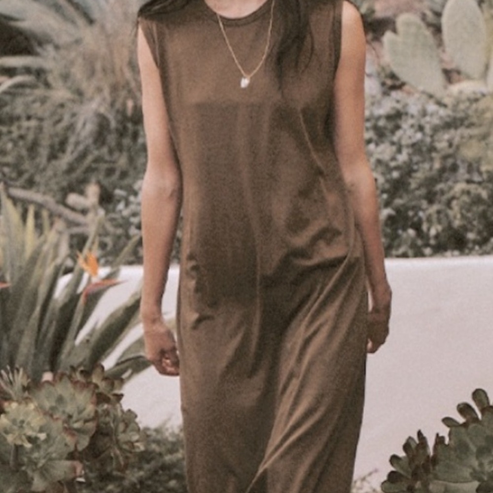 Buck Mason BROWN Ribbed Muscle Tank